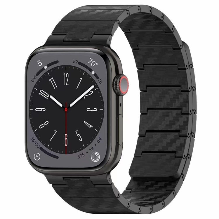 カーボンファイバーマグネティックループウォッチバンド、Apple Watch シリーズ10 46mm用、Apple Watch シリーズ10 42mm用、Apple Watch SE 2023 44mm用、Apple Watch SE 2023 40mm用、Apple Watch Ultra 2 49mm用、Apple Watch シリーズ9 45mm用、Apple Watch シリーズ9 41mm用