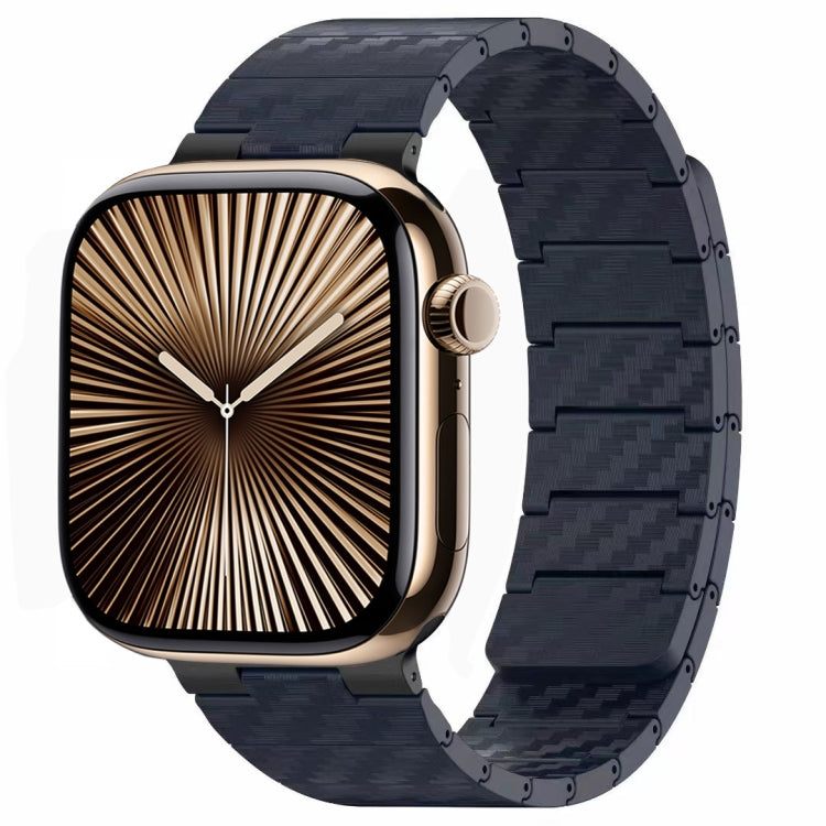 カーボンファイバーマグネティックループウォッチバンド、Apple Watch シリーズ10 46mm用、Apple Watch シリーズ10 42mm用、Apple Watch SE 2023 44mm用、Apple Watch SE 2023 40mm用、Apple Watch Ultra 2 49mm用、Apple Watch シリーズ9 45mm用、Apple Watch シリーズ9 41mm用