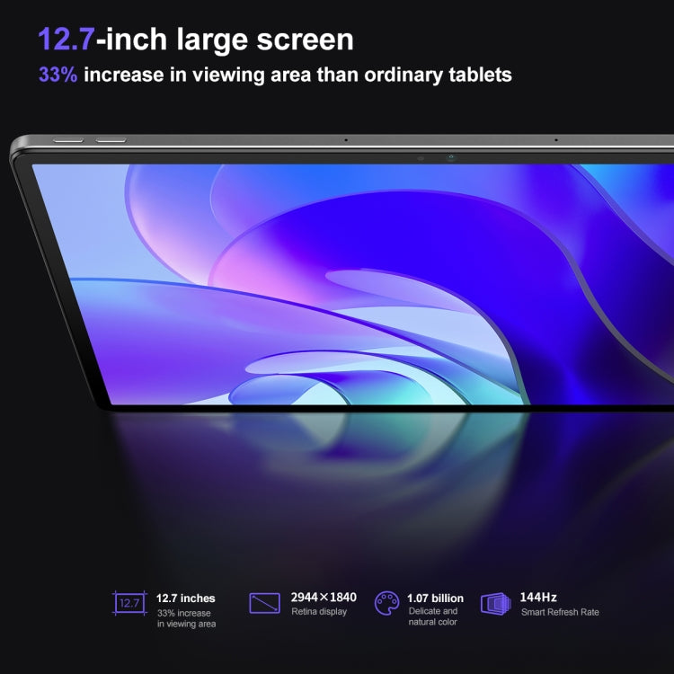 Lenovo Pad Pro 12.7インチ WiFi タブレット、Android 13、Qualcomm Snapdragon 870 オクタコア、顔認証対応、8GB+128GB、8GB+256GB