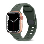 スクエアバックルストライプシリコンウォッチバンド、Apple Watch Ultra 2 49mm用、Apple Watch Series 9 45mm用