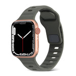 スクエアバックルストライプシリコンウォッチバンド、Apple Watch Ultra 2 49mm用、Apple Watch Series 9 45mm用