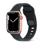 スクエアバックルストライプシリコンウォッチバンド、Apple Watch Ultra 2 49mm用、Apple Watch Series 9 45mm用