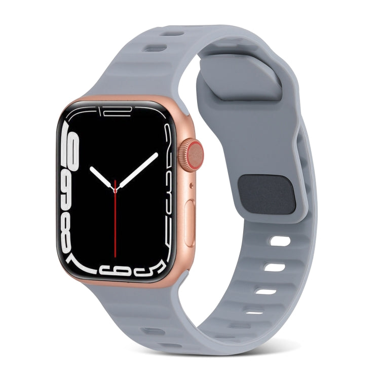 スクエアバックルストライプシリコンウォッチバンド、Apple Watch Ultra 2 49mm用、Apple Watch Series 9 45mm用