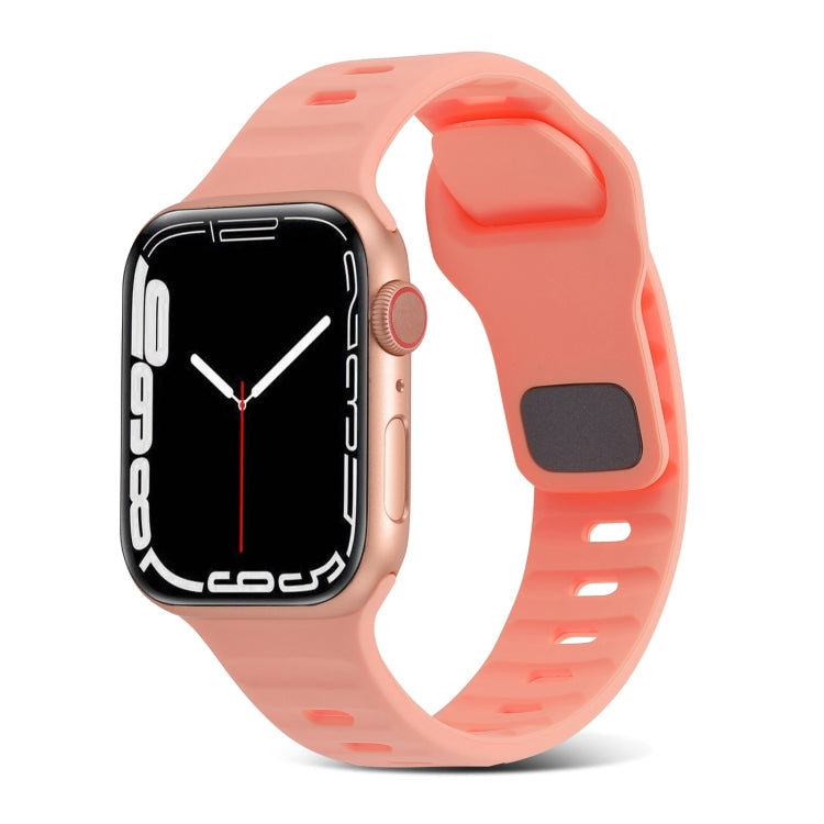 スクエアバックルストライプシリコンウォッチバンド、Apple Watch SE 2023 44mm用、Apple Watch SE 2023 40mm用