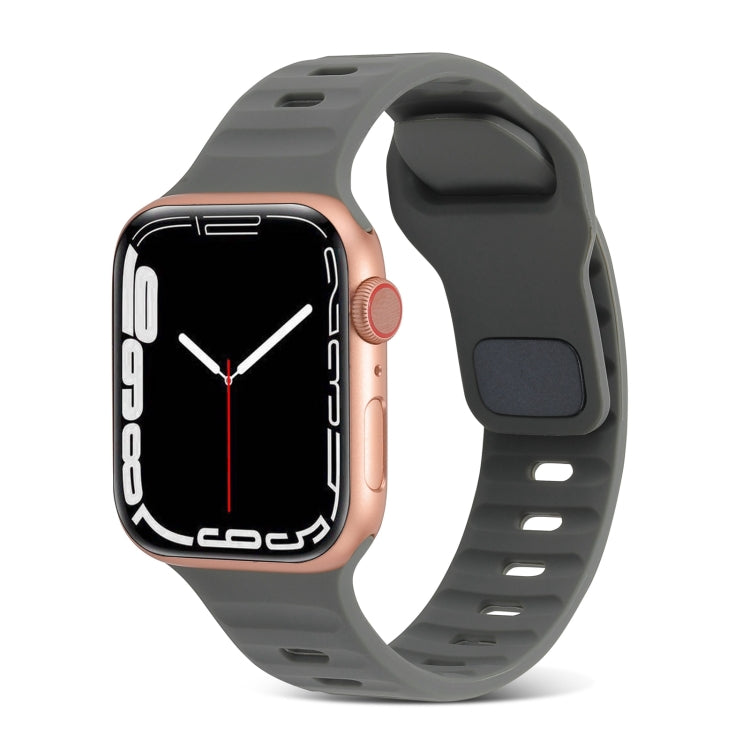 スクエアバックルストライプシリコンウォッチバンド、Apple Watch SE 2023 44mm用、Apple Watch SE 2023 40mm用