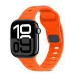 スクエアバックルストライプシリコンウォッチバンド、Apple Watch Series 10 46mm用、Apple Watch Series 10 42mm用