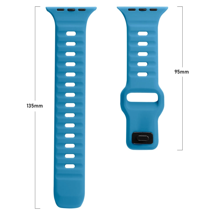 スクエアバックルストライプシリコンウォッチバンド、Apple Watch Ultra 2 49mm用、Apple Watch Series 9 45mm用