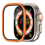 Apple Watch Ultra 49mm用アルミ合金フレーム一体型強化ガラスフィルム