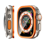 Apple Watch Ultra 49mm用アルミ合金フレーム一体型強化ガラスフィルム