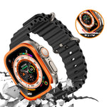Apple Watch Ultra 49mm用アルミ合金フレーム一体型強化ガラスフィルム