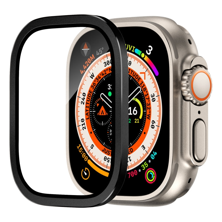 Apple Watch Ultra 49mm用アルミ合金フレーム一体型強化ガラスフィルム