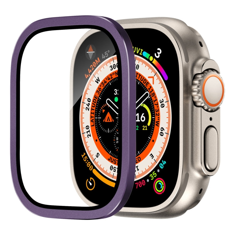 Apple Watch Ultra 49mm用アルミ合金フレーム一体型強化ガラスフィルム