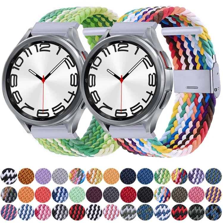 ナイロン編みメタルバックルウォッチバンド、Samsung Galaxy Watch 6 / 6 Classic用