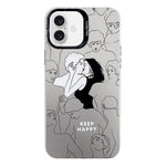 Electroplated Silver Series PC Protective Phone Case, For iPhone 16 Plus, For iPhone 16