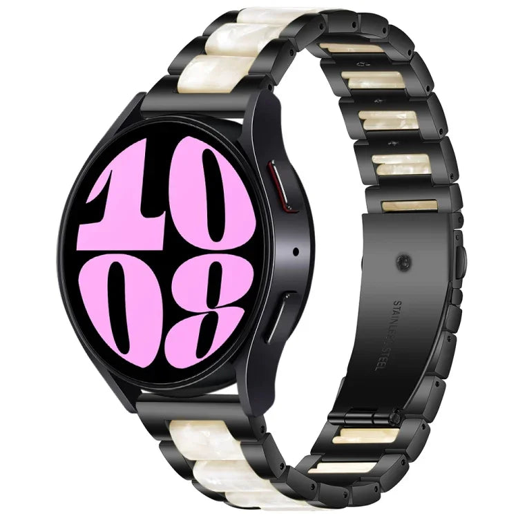 三連ビーズ樹脂メタルウォッチバンド、Samsung Galaxy Watch 6 / 6 Classic用