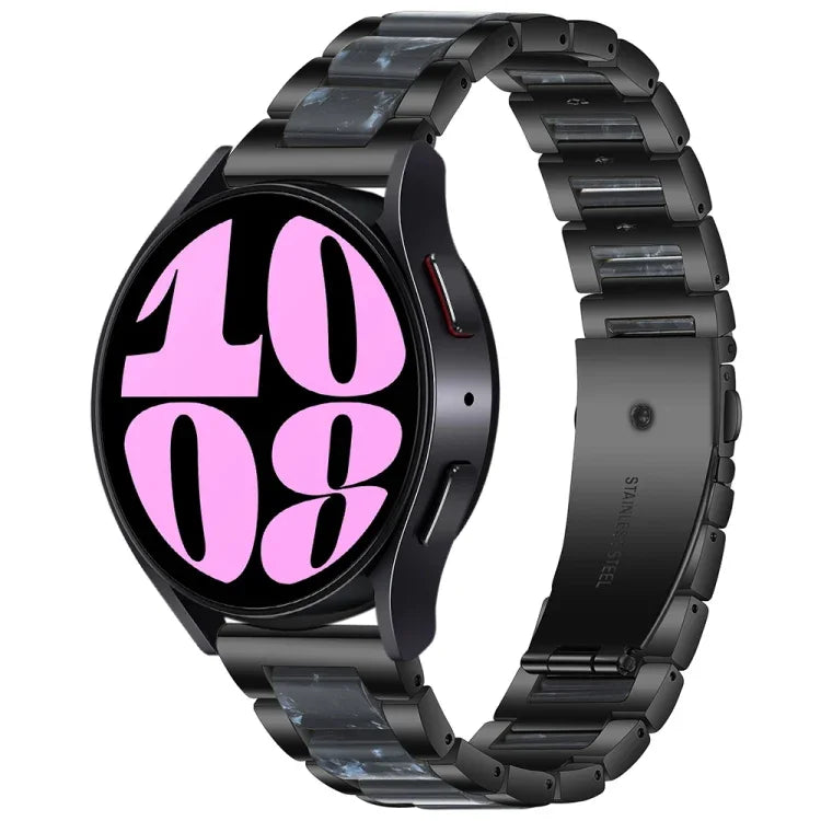 三連ビーズ樹脂メタルウォッチバンド、Samsung Galaxy Watch 6 / 6 Classic用