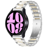 三連ビーズ樹脂メタルウォッチバンド、Samsung Galaxy Watch 6 / 6 Classic用