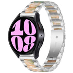 三連ビーズ樹脂メタルウォッチバンド、Samsung Galaxy Watch 6 / 6 Classic用