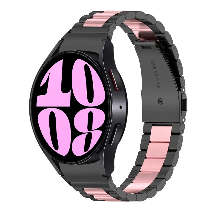 三連ビーズステンレススチールウォッチバンド、Samsung Galaxy Watch 6 / 6 Classic用