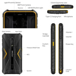 Ulefone Armor X12 Pro、IP68/IP69K 耐衝撃スマホ、5.45インチ Android 15 MediaTek Helio G36 オクタコア、ネットワーク：4G、NFC、4GB+64GB