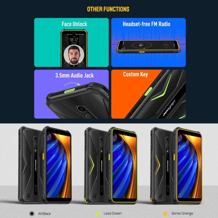 Ulefone Armor X12 Pro、IP68/IP69K 耐衝撃スマホ、5.45インチ Android 15 MediaTek Helio G36 オクタコア、ネットワーク：4G、NFC、4GB+64GB