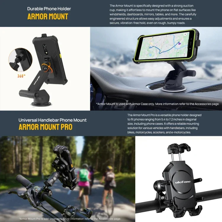 Ulefone Armor X12 Pro、IP68/IP69K 耐衝撃スマホ、5.45インチ Android 15 MediaTek Helio G36 オクタコア、ネットワーク：4G、NFC、4GB+64GB