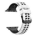 ツイル二重バックルシリコンウォッチバンド、Apple Watch SE 40mm用、Apple Watch SE 44mm用、Apple Watch Series 7 41mm用、Apple Watch Series 7 45mm用、Apple Watch Series 6 40mm用