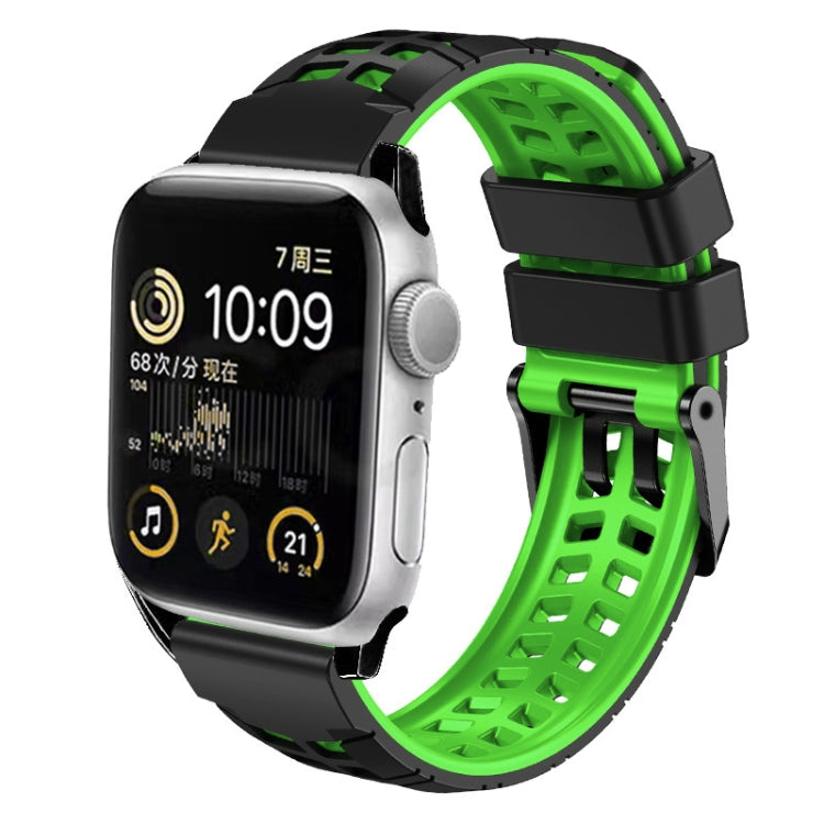 ツイル二重バックルシリコンウォッチバンド、Apple Watch SE 40mm用、Apple Watch SE 44mm用、Apple Watch Series 7 41mm用、Apple Watch Series 7 45mm用、Apple Watch Series 6 40mm用