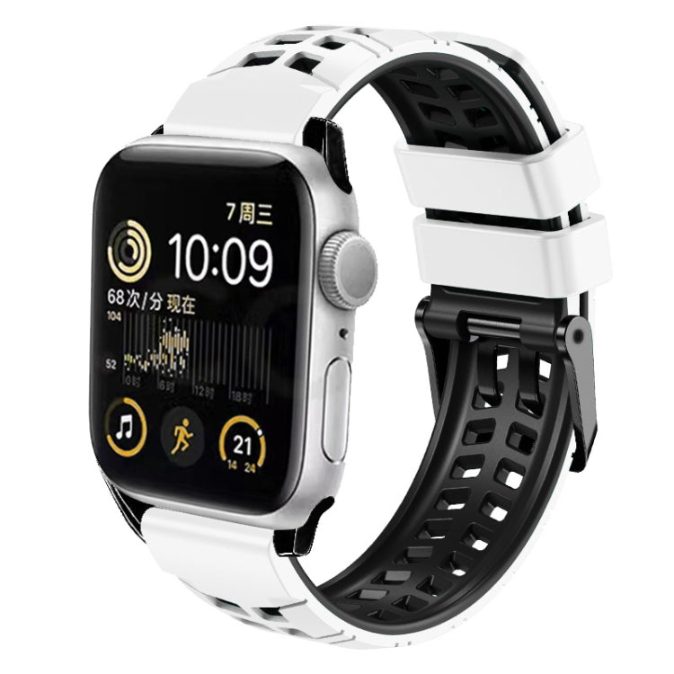 ツイル二重バックルシリコンウォッチバンド、Apple Watch Series 4 40mm用、Apple Watch Series 3 38mm用、Apple Watch 38mm用、Apple Watch Series 3 42mm用、Apple Watch Series 2 42mm用