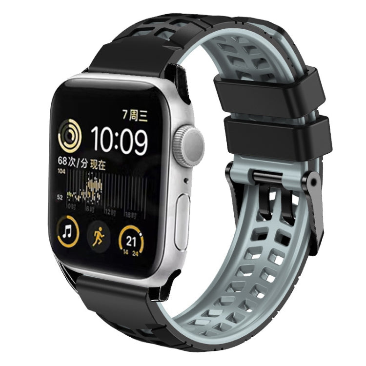 ツイル二重バックルシリコンウォッチバンド、Apple Watch Ultra 49mm用、Apple Watch SE 2023 44mm用、Apple Watch SE 2023 40mm用、Apple Watch Ultra 2 49mm用、Apple Watch Series 9 45mm用