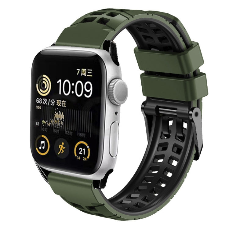 ツイル二重バックルシリコンウォッチバンド、Apple Watch Ultra 49mm用、Apple Watch SE 2023 44mm用、Apple Watch SE 2023 40mm用、Apple Watch Ultra 2 49mm用、Apple Watch Series 9 45mm用
