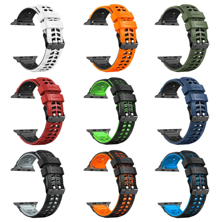 ツイル二重バックルシリコンウォッチバンド、Apple Watch SE 40mm用、Apple Watch SE 44mm用、Apple Watch Series 7 41mm用、Apple Watch Series 7 45mm用、Apple Watch Series 6 40mm用