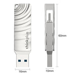 Lenovo Thinkplus MU232 USB 3.2 + USB-C / Type-C デュアルヘッドフラッシュドライブ 64GB 128GB 256GB