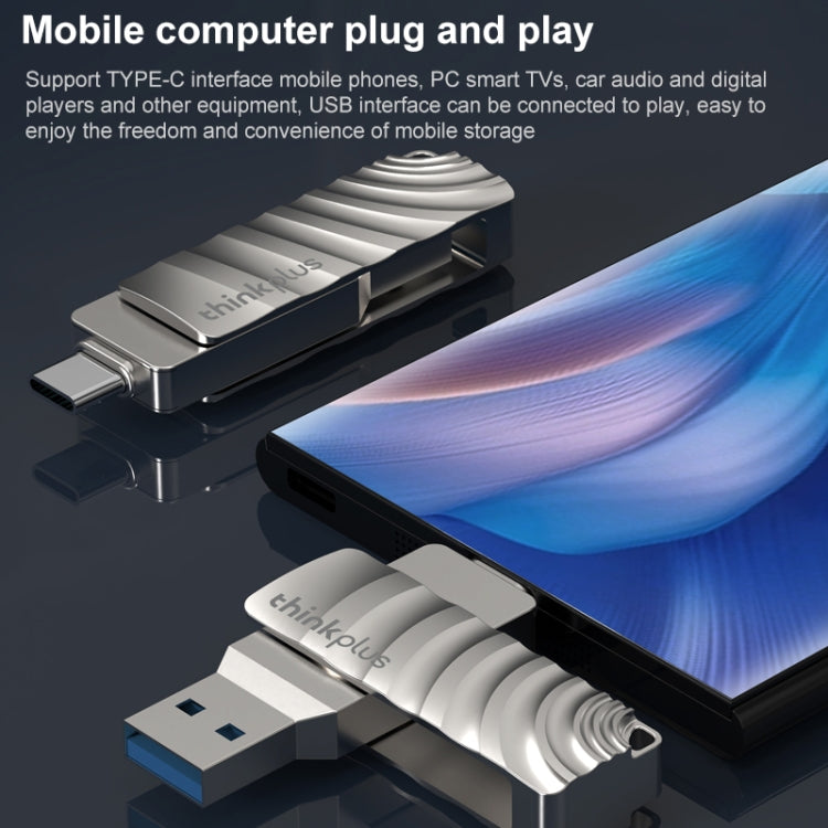 Lenovo Thinkplus MU232 USB 3.2 + USB-C / Type-C デュアルヘッドフラッシュドライブ 64GB 128GB 256GB