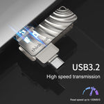 Lenovo Thinkplus MU232 USB 3.2 + USB-C / Type-C デュアルヘッドフラッシュドライブ 64GB 128GB 256GB