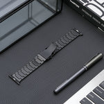 セーフティバックルチタン鋼ウォッチバンド、Apple Watch Ultra 49mm用、Apple Watch SE 2023 44mm用、Apple Watch SE 2023 40mm用、Apple Watch Ultra 2 49mm用、Apple Watch Series 9 45mm用、Apple Watch SE 2022 40mm用、Apple Watch SE 2022 44mm用