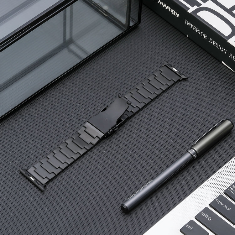 セーフティバックルチタン鋼ウォッチバンド、Apple Watch Ultra 49mm用、Apple Watch SE 2023 44mm用、Apple Watch SE 2023 40mm用、Apple Watch Ultra 2 49mm用、Apple Watch Series 9 45mm用、Apple Watch SE 2022 40mm用、Apple Watch SE 2022 44mm用