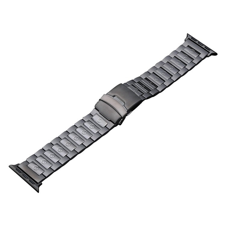 セーフティバックルチタン鋼ウォッチバンド、Apple Watch Ultra 49mm用、Apple Watch SE 2023 44mm用、Apple Watch SE 2023 40mm用、Apple Watch Ultra 2 49mm用、Apple Watch Series 9 45mm用、Apple Watch SE 2022 40mm用、Apple Watch SE 2022 44mm用
