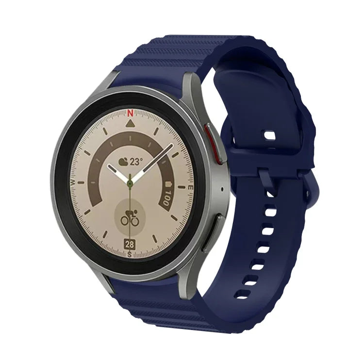 Wave Dotted Pure Color Buckle Silicone Watch Band, For Samsung Galaxy Watch 6 / 6 Classic