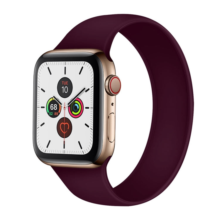 Apple Watch Series 5 & 4 40mm / 3 & 2 & 1 38mm用 単色伸縮シリコン交換用リストストラップウォッチバンド、サイズ:S 130mm, S 130mm, M 143mm, L 156mm