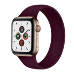 Apple Watch Series 5 & 4 40mm / 3 & 2 & 1 38mm用 単色伸縮シリコン交換用リストストラップウォッチバンド、サイズ:S 130mm, S 130mm, M 143mm, L 156mm
