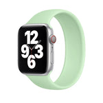 Apple Watch Series 8&7 41mm / SE 2&6&SE&5&4 40mm / 3&2&1 38mm用無地伸縮シリコンウォッチバンド サイズ:M 143mm (アクアブルー), サイズ:M 143mm