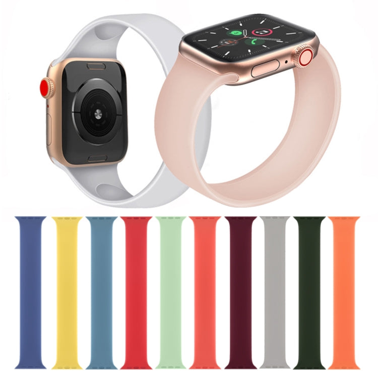 Apple Watch Series 5 & 4 40mm / 3 & 2 & 1 38mm用 単色伸縮シリコン交換用リストストラップウォッチバンド、サイズ:S 130mm, S 130mm, M 143mm, L 156mm