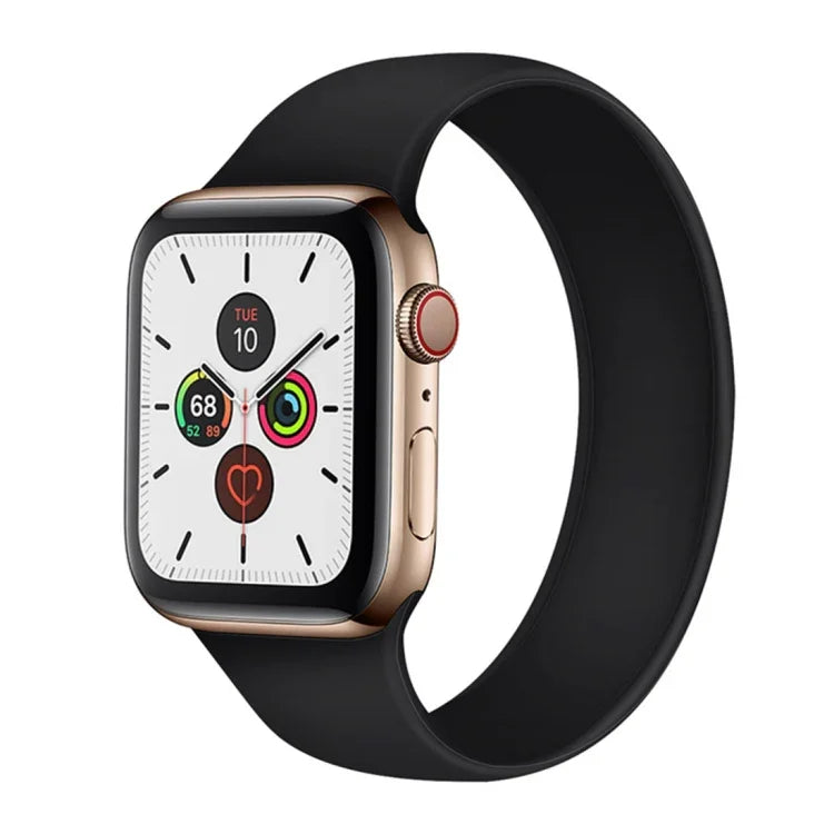 Apple Watch Series 5 & 4 44mm / 3 & 2 & 1 42mm 用 ソリッドカラー 弾性シリコン交換用リストストラップ、サイズ:S 130mm、S 130mm、サイズ:M 143mm、M 143mm、サイズ:L 156mm、L 156mm