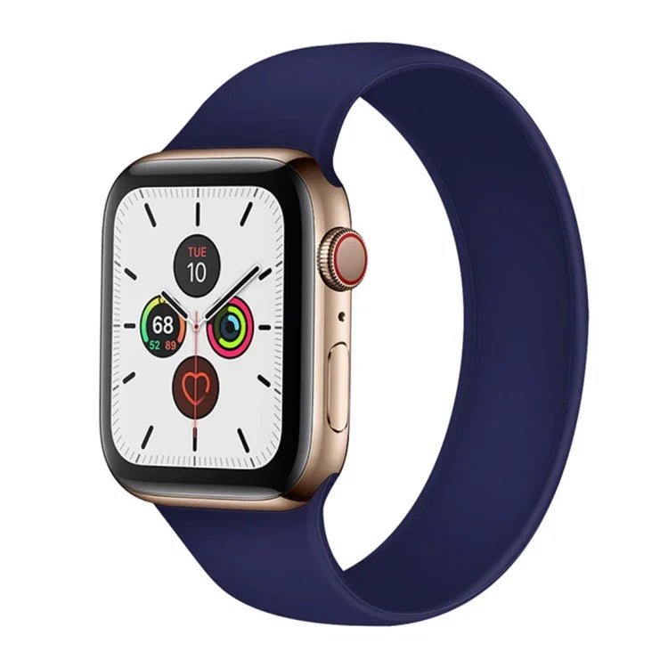 Apple Watch Series 5 & 4 44mm / 3 & 2 & 1 42mm 用 ソリッドカラー 弾性シリコン交換用リストストラップ、サイズ:S 130mm、S 130mm、サイズ:M 143mm、M 143mm、サイズ:L 156mm、L 156mm