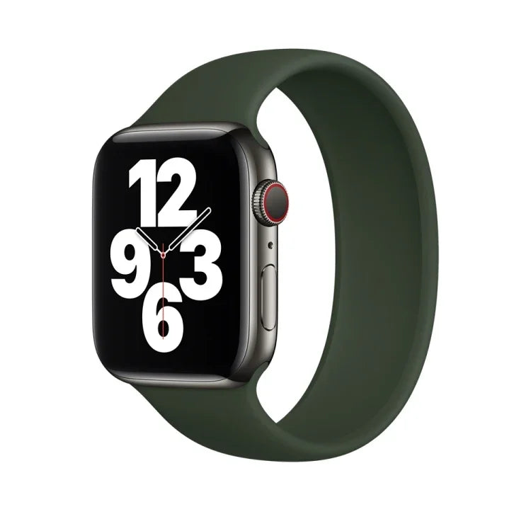 Apple Watch Series 5 & 4 44mm / 3 & 2 & 1 42mm 用 ソリッドカラー 弾性シリコン交換用リストストラップ、サイズ:S 130mm、S 130mm、サイズ:M 143mm、M 143mm、サイズ:L 156mm、L 156mm