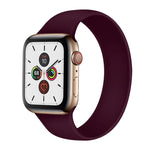 Apple Watch Series 5 & 4 44mm / 3 & 2 & 1 42mm 用 ソリッドカラー 弾性シリコン交換用リストストラップ、サイズ:S 130mm、S 130mm、サイズ:M 143mm、M 143mm、サイズ:L 156mm、L 156mm