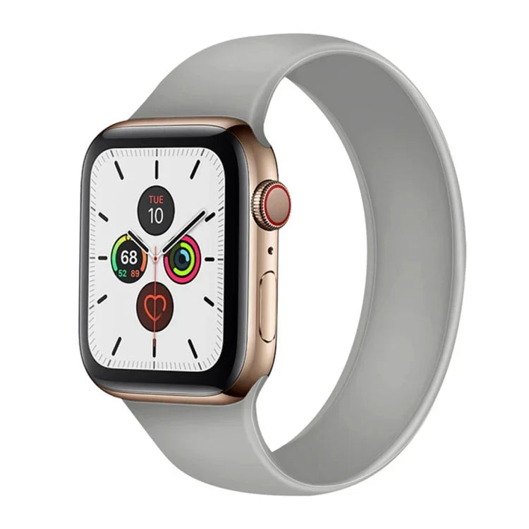 Apple Watch Series 5 & 4 44mm / 3 & 2 & 1 42mm 用 ソリッドカラー 弾性シリコン交換用リストストラップ、サイズ:S 130mm、S 130mm、サイズ:M 143mm、M 143mm、サイズ:L 156mm、L 156mm
