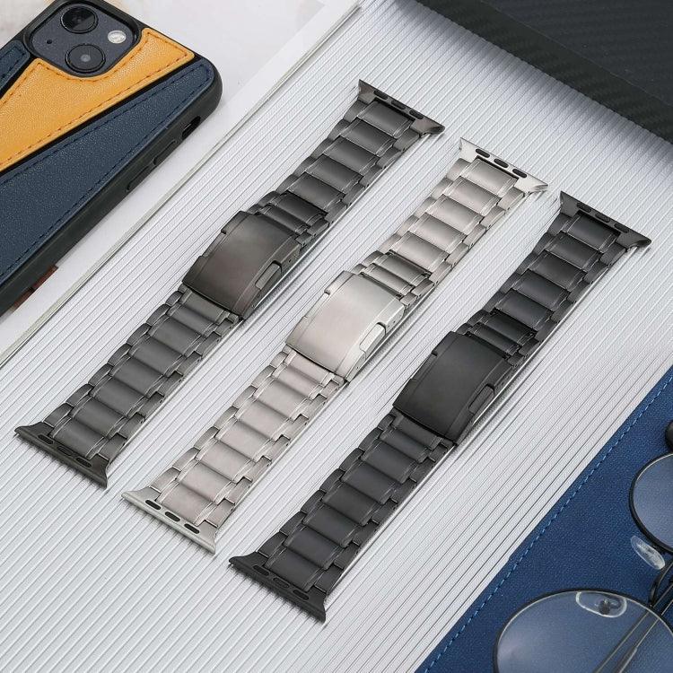 五珠亀バックル チタンステンレス製ウォッチバンド、Apple Watch Ultra 49mm用、Apple Watch SE 2023 44mm用、Apple Watch Ultra 2 49mm用、Apple Watch Series 9 45mm用、Apple Watch SE 2022 44mm用、Apple Watch Series 8 45mm用、Apple Watch SE 4用...