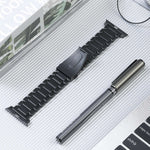 五珠チタン鋼ウォッチバンド、Apple Watch Ultra 49mm用、Apple Watch SE 2023 44mm用、Apple Watch SE 2023 40mm用、Apple Watch Ultra 2 49mm用、Apple Watch Series 9 45mm用、Apple Watch SE 2022 40mm用、Apple Watch SE 2022 44mm用